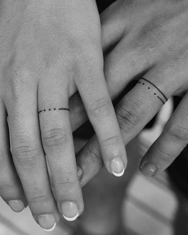 Wedding Band Finger Tattoo for Men