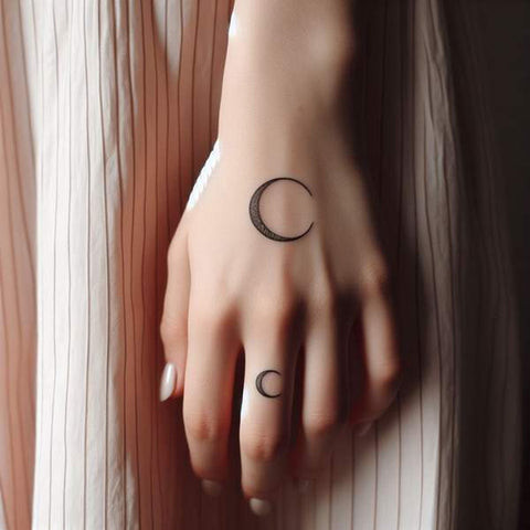 Moon Hand Tattoo