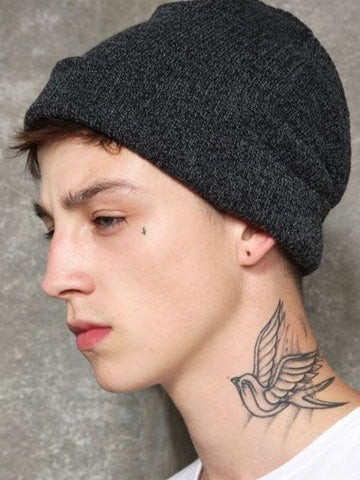 Bird Simple Tattoos for Men Neck