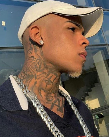 Urban style neck tattoo for men