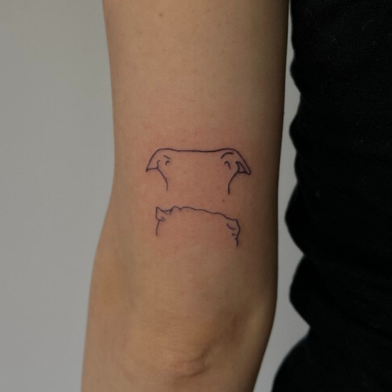 Nikol.ink .tattoo dog ear outline