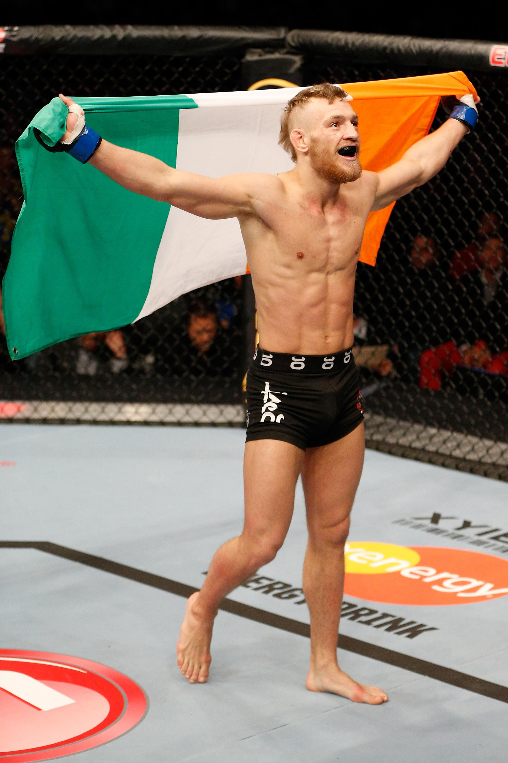 Conor McGregor in his early UFC days, showcasing a virtually tattoo-free physique