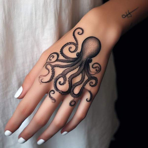 Octopus Hand Tattoo