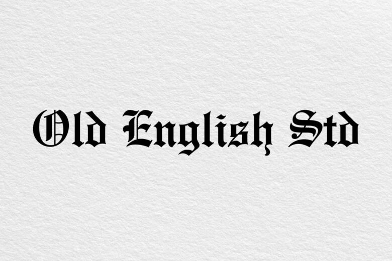 Old English Std font example