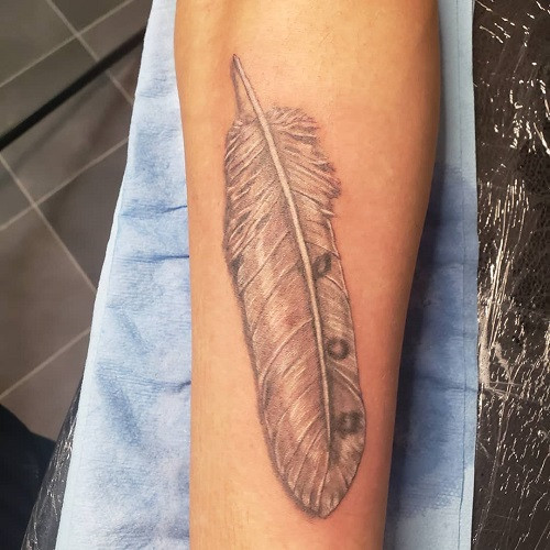 Owl Feather Tattoo
