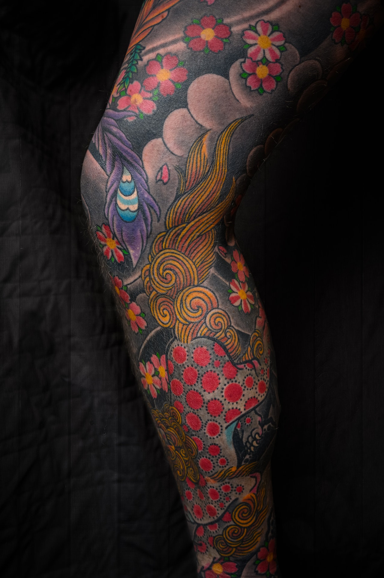 bad ass yakuza tattoo with vibrant colors