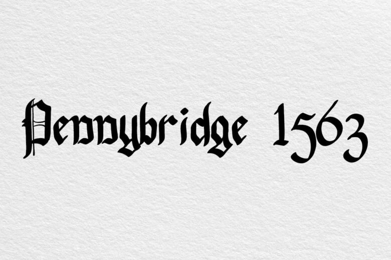 Pennybridge 1563 font example