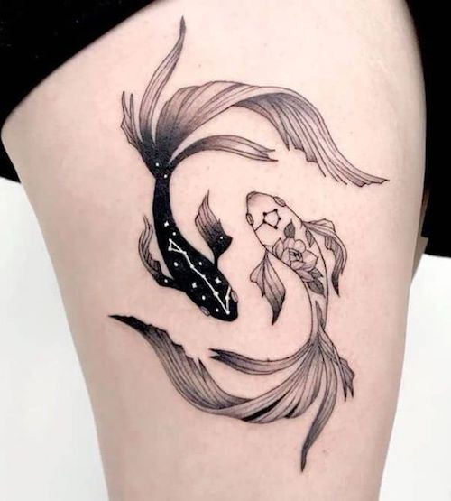 Pisces Twin Fish Tattoo Idea