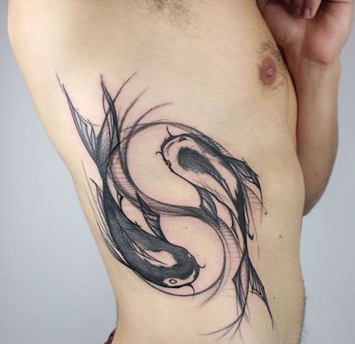 Yin Yang Pisces Tattoo Idea