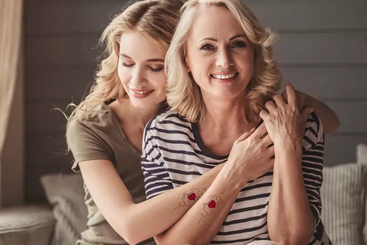 Puzzle Pieces Tattoo for Mother and Daughter