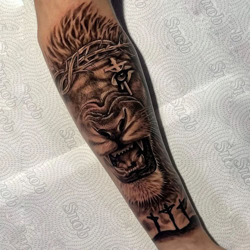 Lion of Judah Tattoo on Arm