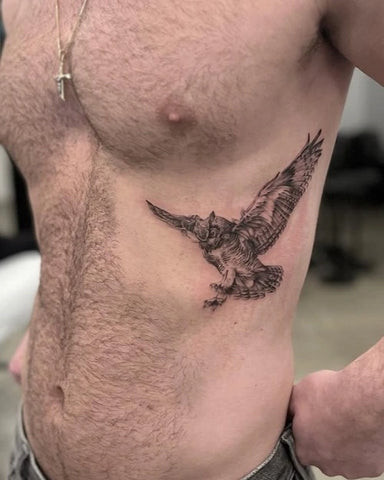 Rib Bird Tattoos for Men
