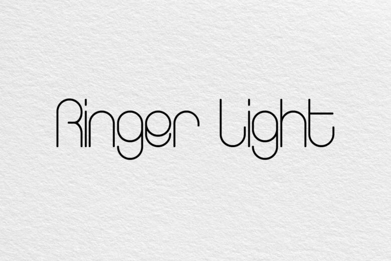 Ringer Light font example