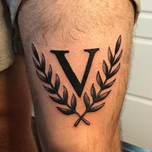 Understated Roman Numeral 5 Tattoo for men