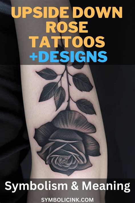 Black rose tattoo with thorns and leaves