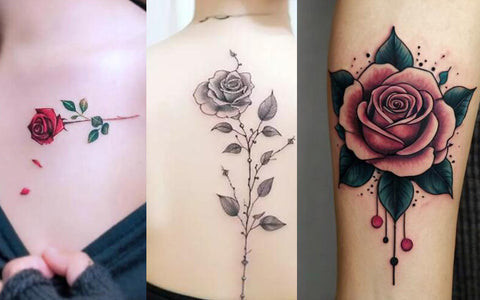 Elegant rose tattoo design for women