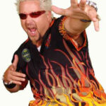 Guy Fieri's signature hairstyle and show "Diners, Drive-ins, and Dives" hinting at a wish for him to feature Tattooed Moose