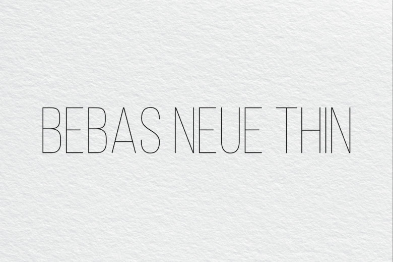 Bebas Neue Thin font example