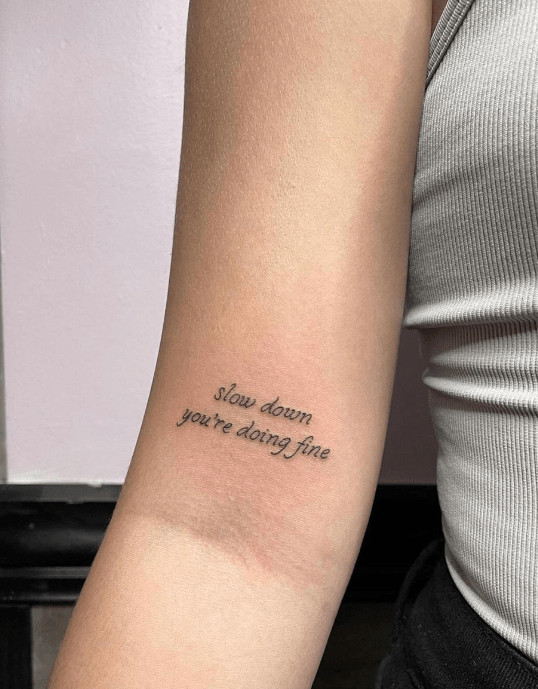 inspirational quote tattoo by Xclusive Ink