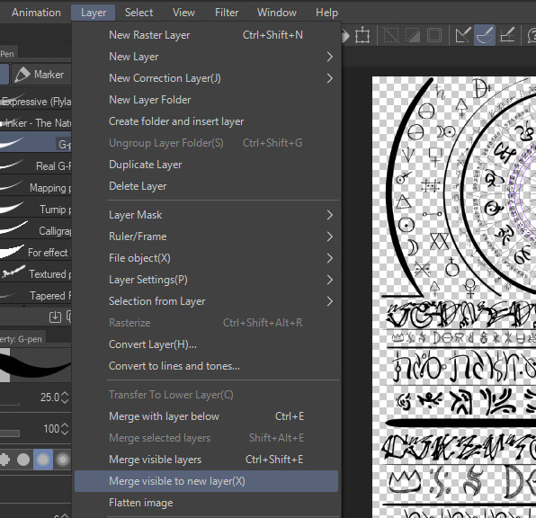 Merge Visible Layers Option