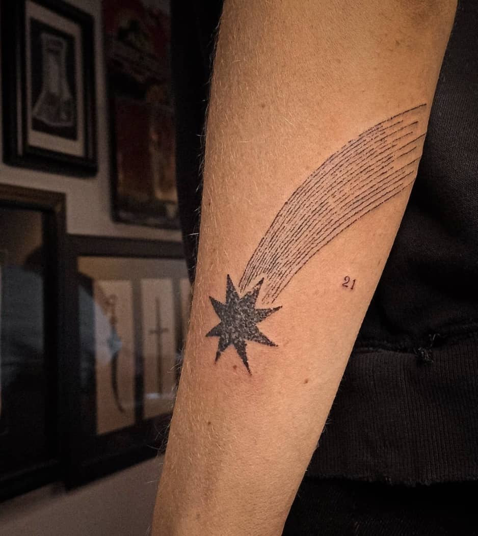 Shooting Star Tattoo Idea