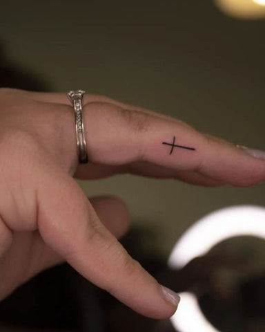 Minimalist Side Finger Tattoo for Men