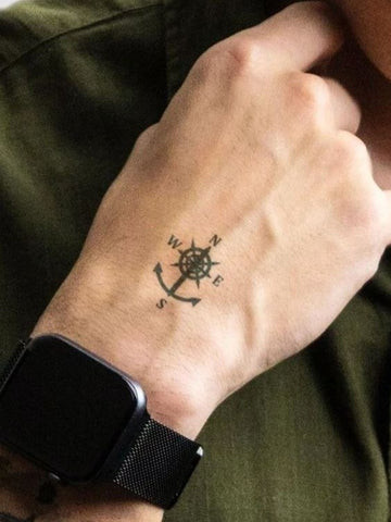 Anchor Simple Hand Tattoos for Men