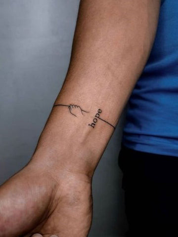 Quote Wrist Tattoo: Inspirational Word Tattoo for Men