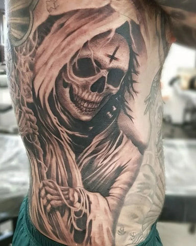 Skull Rib Tattoos for Men