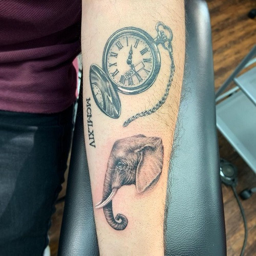 Small Clock Tattoo