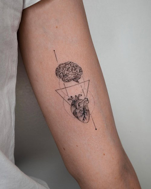 Minimalist Small Heart Tattoo on Wrist