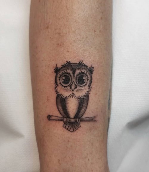 Small Owl Tattoo