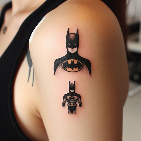 Small and minimalist Batman tattoo