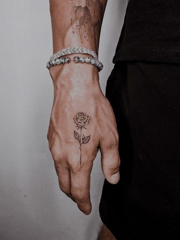 Rose Floral Tattoo: Small Meaningful Tattoos for Men