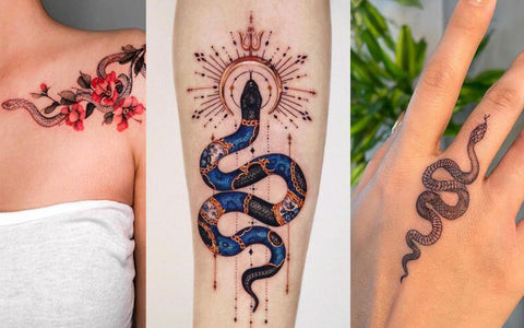 Intricate snake tattoo design for women symbolizing wisdom