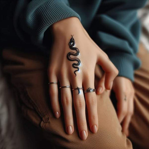 Snake Hand Tattoo
