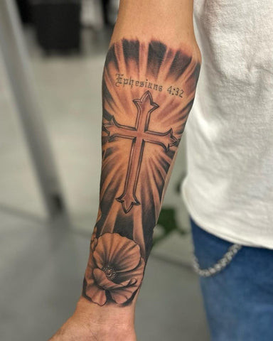 Tattoo Crosses on Forearm