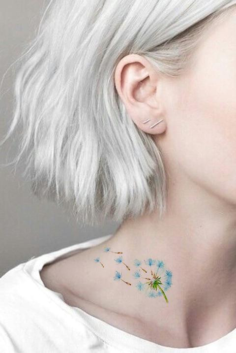 neck tattoo delicate style