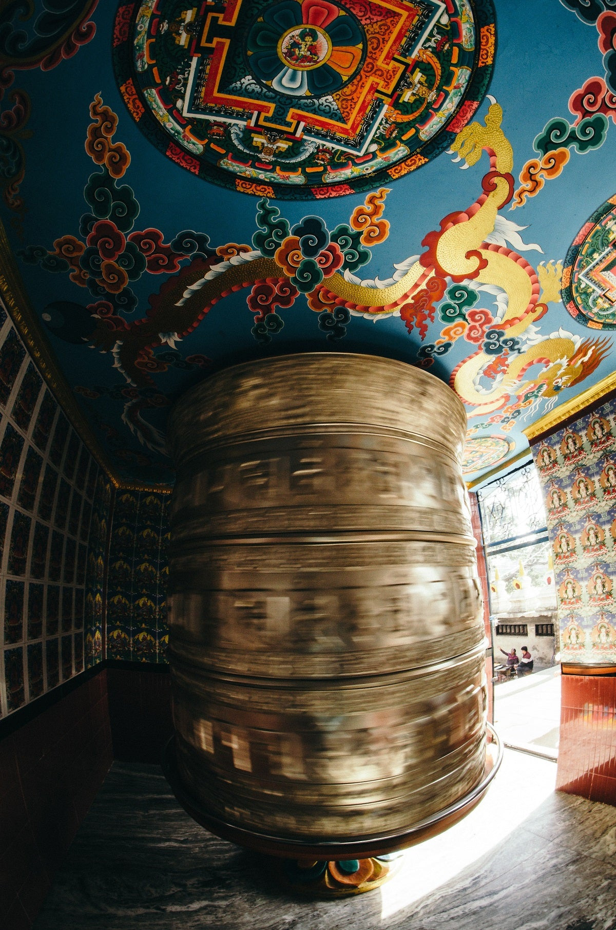 Ancient Mandala Art in Temple