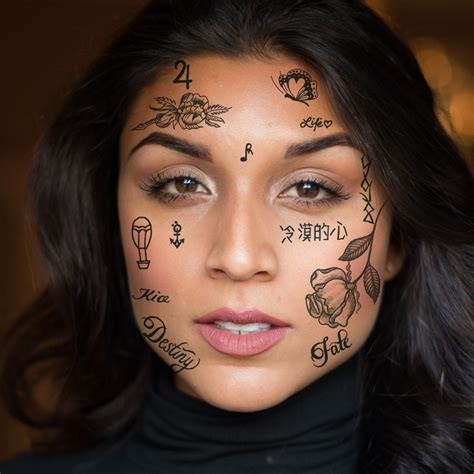 Temporary Face Tattoos for Women