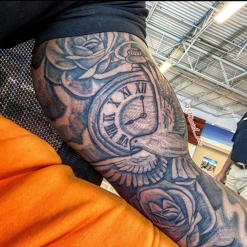 Time Clock Tattoo