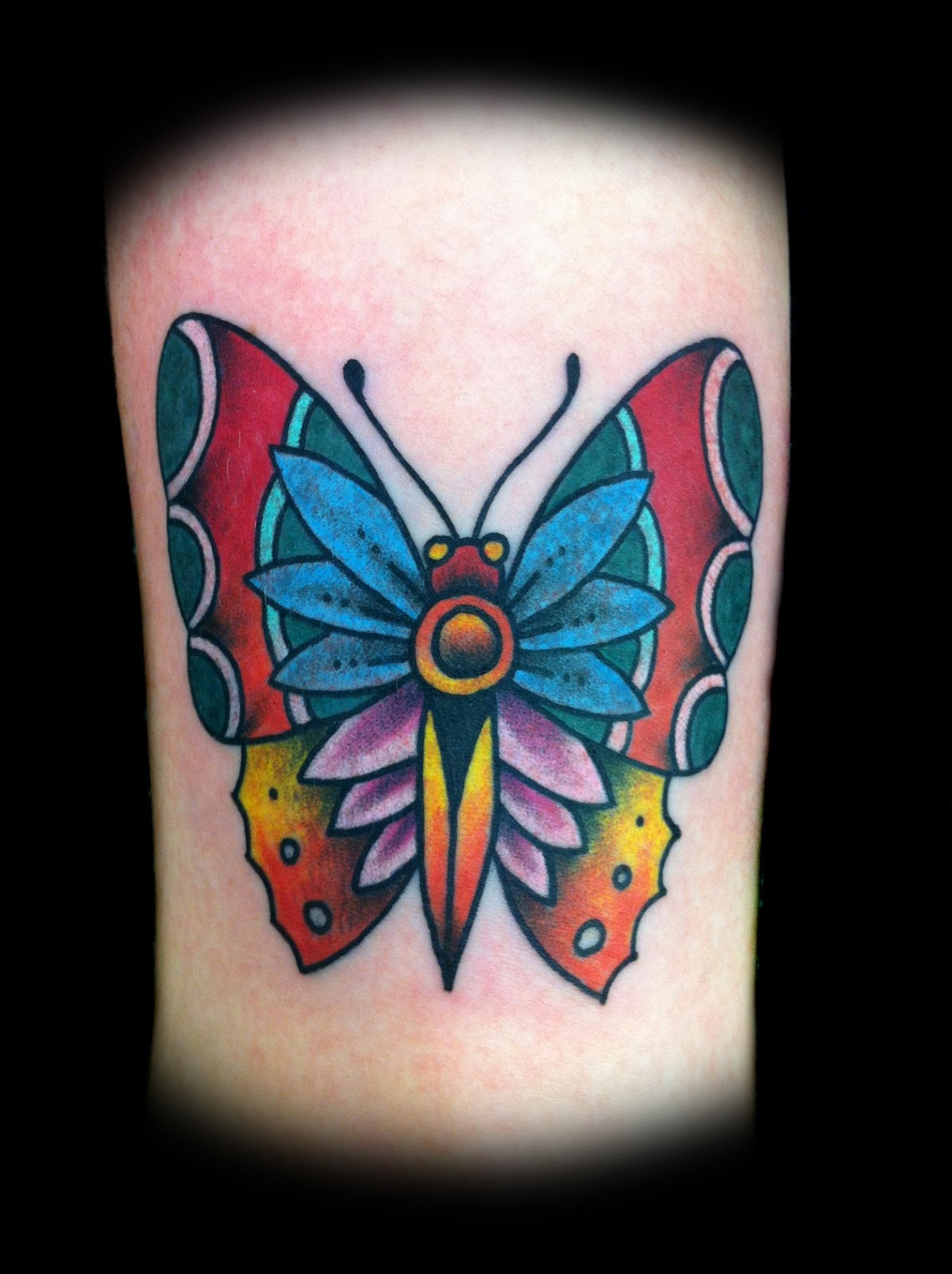 Butterfly tattoo on the shoulder