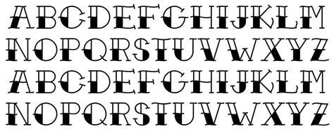 Classic tattoo font design