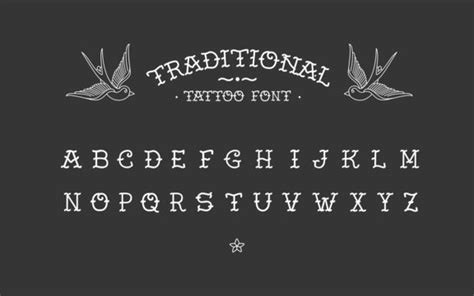 Classic tattoo font samples