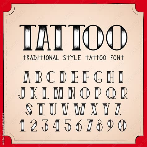 Classic tattoo fonts style