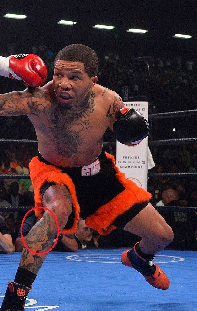 Gervonta Davis' unidentified portrait tattoo, meaning currently unknown.