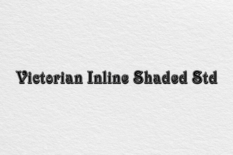 Victorian Inline Shaded Std font example