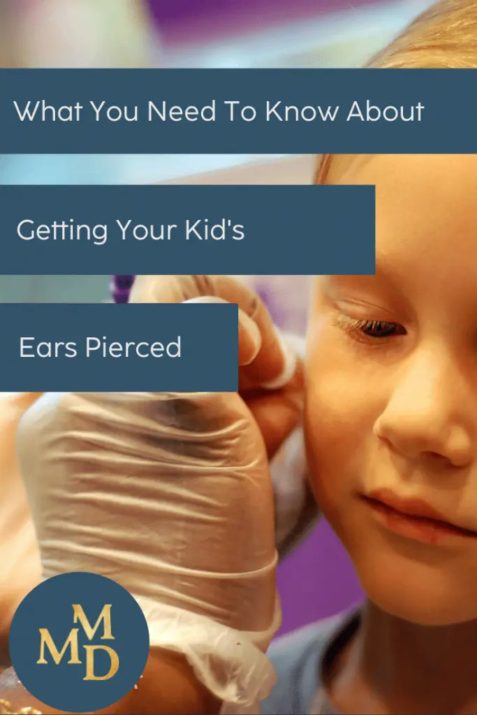 Infographic: What parents need to know about getting their child's ears pierced at a piercing tattoo shop near me, emphasizing professional and safe practices.