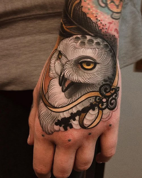 White Owl Tattoo