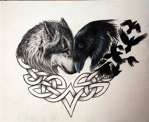 Raven in Flight Tattoo